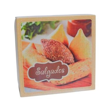 Imagem de Embalagem Off-set para Salgadinhos 35x35x6cm C/ 25 Unidades