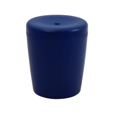 Imagem de Banco Decorativo Multiuso Cilíndrico Azul Bic Basic Tramontina, Azul B