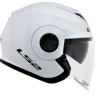 Imagem de Capacete Ls2 OF570 Verso Aberto Com Oculos Monocolor Branco