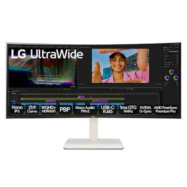 Imagem de Monitor LG UltraWide™ Nano IPS Curvo 38WR85QC-W 21:9 38" WQHD+ HDR600 Maxx Audio (7Wx2) USB-C RJ45 1ms GtG 144Hz NVIDIA G-Sync AMD FreeSync Premium Pro  - 38WR85QC-W