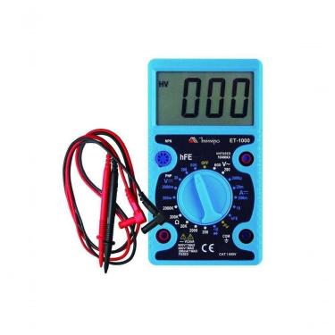 Imagem de Multimetro Digital Minipa Et-1000 Cat I 600v Tensao Dc-ac