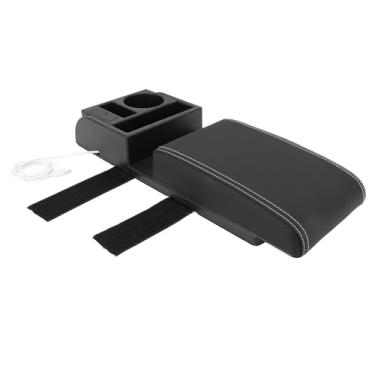 Imagem de Transforme Sua Experiência de Condução Com um Travesseiro Versátil e Braço Com Armazenamento e USB para Tipos de Veículos (Linha branca)