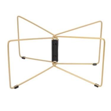 Imagem de Cffuvros dobrável stand stand rack, suporte universal de aço inoxidável para acampamento ao ar livre, suporte de geladeira portátil dobrável caixa de gelo, suporte de (Khaki)