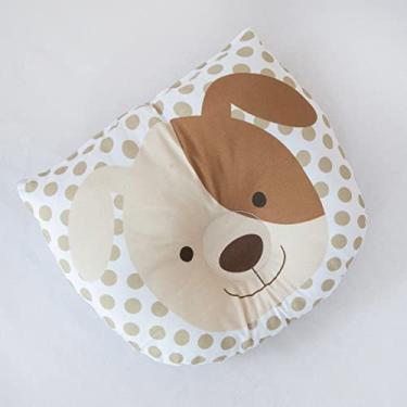 Imagem de Travesseiro Anatômico Bebê, Apoio de Cabeça com Estampas de Animais, 25x22cm, Fibra de Silicone (DOG)
