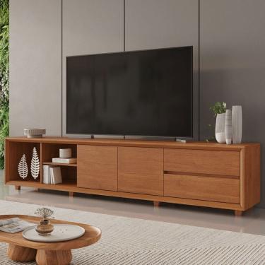 Imagem de Ack para TV Até 75 Polegadas Prime 2 Portas 2 Gavetas Naturallle - Mavaular