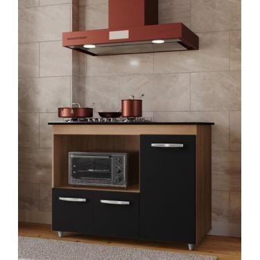 Imagem de Balcão Cooktop Ana 4 Bocas 114m com Nicho Para Forno e 3 Portas - Sava