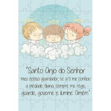 Imagem de Quebra-Cabeças Infantil Anjo da Guarda de 60 peças Educativo e Intelig