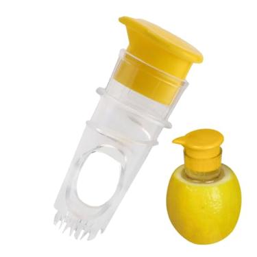 Imagem de Espremedor manual de limão, espremedor manual portátil de laranja, espremedor de limão e limão, espremedor de limão com tampa rosqueada com filtro embutido para acampamento, piquenique em casa