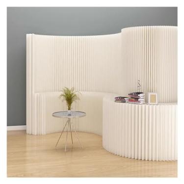 Imagem de Biombos e Divisórias Divisória De Ambiente Dobrável Com Prateleiras, Comprimento De 1,98 A 7,96 M, Divisória De Privacidade Portátil Para Escritório Doméstico, Divisória De Parede Independente(700x240