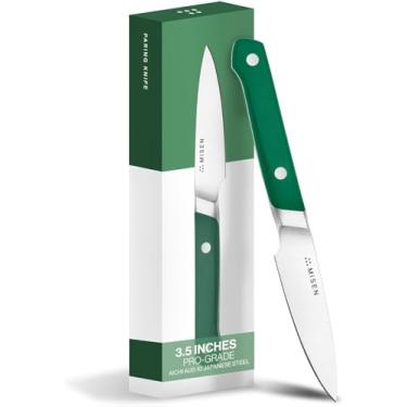 Imagem de Misen 3.5 Inch Precision Paring Knife, Small, Sharp, Fruits and Vegetables,High Carbon Stainless Steel Ultra Sharp Knives, Kitchen Cutlery Collection with Blade Guard, (Green)