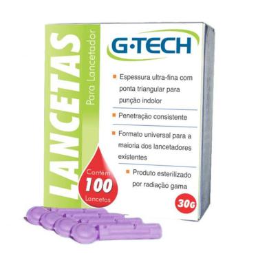 Imagem de Lancetas G-Tech com 100 unidades