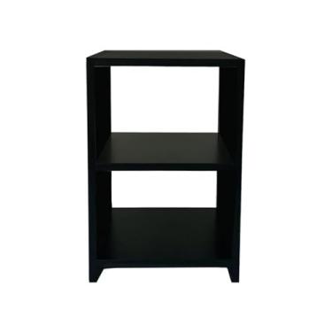 Imagem de Mesa de Cabeceira Mesinha Nicho Quarto Sala Decoração Pamela Camaleão (Preto)