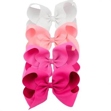 Imagem de Kit 4 Laços Grandes Cabelo Boutique Infantil Bico de Pato - Castelo Ma