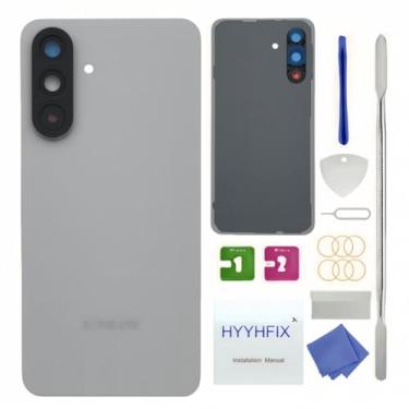 Imagem de HYYHFIX Substituição de vidro traseiro Galaxy A56 para Samsung Galaxy A56 5G SM-A566E 16.8 cm capa traseira de vidro à prova d'água e kit de ferramentas de reparo profissional (Awesome LightGray)
