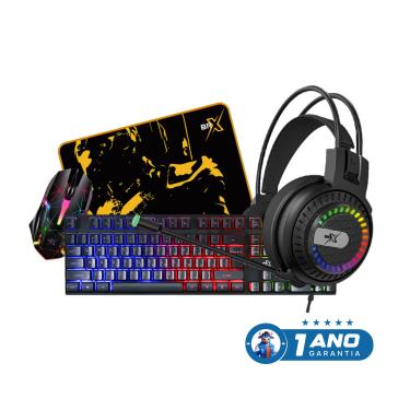 Imagem de Kit Gamer RGB BRX CB-G059 - Teclado, Mouse, Headset e Mousepad RGB