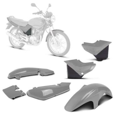 Imagem de Kit Carenagem 3 Peças Moto Ybr 125 Ano 2000 2001 2002 2003 2004 2005 2