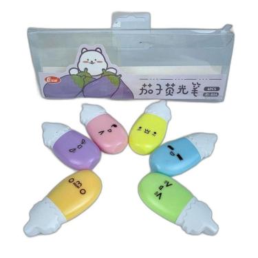 Imagem de Caneta Marcadora Marca Texto Hidrocor Para Pintura De Arte Aquarela Material Escolar Modelo urso