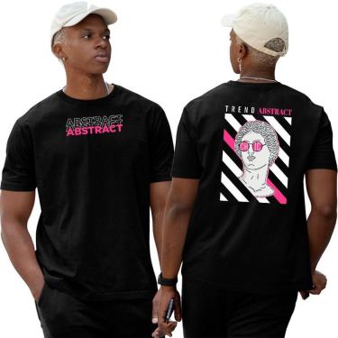 Imagem de Camiseta Algodão Basica‎ Abstract Statue Chic Trend-Unissex