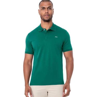 Imagem de Camisa Polo Hangar 33 Malha Suedine Verde Tam. G-Masculino