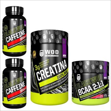 Imagem de Kit 2x Cafeína 400mg + Creatina 300g + BCAA powder 120g-Unissex