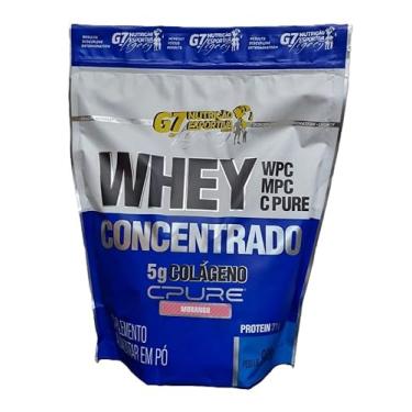 Imagem de WHEY PROTEIN CONCENTRADO com 5g COLÁGENO CPURE - 900G - REFIL SABOR MILKSHAKE DE MORANGO - G7 NUTRIÇÃO ESPORTIVA LEGACY
