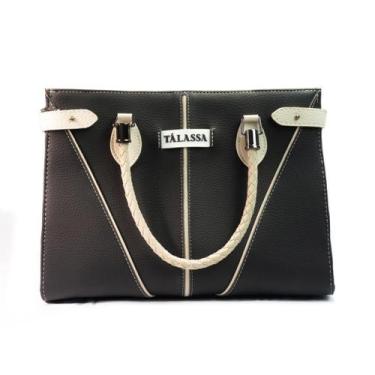 Imagem de Bolsa Feminina Grande com Divisórias Tote Talassa Tressê Transversal M