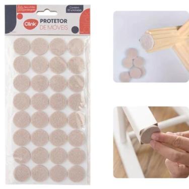 Imagem de Protetor moveis redondo 2,5 cm 32 pecas feltro 2,5 cm x 2,5 cm x 0,2 c