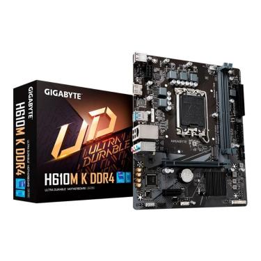 Imagem de Placa Mãe Gigabyte H610M-K DDR4 (LGA 1700 - DDR4 3200) - Chipset H610 - USB 3.2 - PCIe 4.0 - M.2