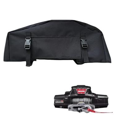 Imagem de SINGARO Capa De Guincho Resistente À Água 600D - A Raios Uv, Prova Poeira, Para Guinchos Elétricos 8500-17500 Libras (22" X 9,8" 7,5"), Acessórios Exterior Carro