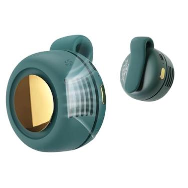 Imagem de MUUQANYU Ventilador de clipe pequeno, ventiladores de cintura pessoais, mini ventilador silencioso portátil sem lâmina com clipe para camisa, Whirlwind Bladeless, 3 velocidades, clipes na cintura