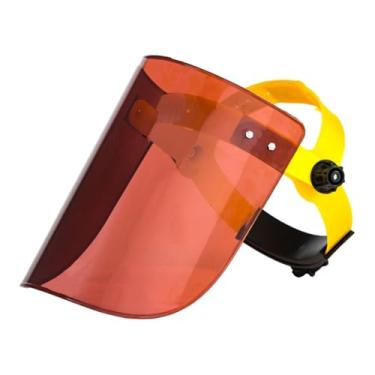 Imagem de Esquirla Viseira protetora facial leve, acessório ajustável, faixa de cabeça, proteção facial para jardinagem, capina, cozinha, trabalho, Marrom