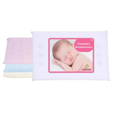 Imagem de Travesseiro De Bebê Antissufocante + Fronha 100% Algodão - Marli Baby,