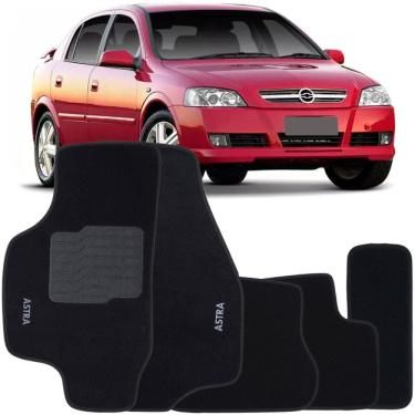 Imagem de Jogo de Tapete Automotivo Carpete Chevrolet Gm Astra 1999 à 2012 Soft Logo Bordado 5 Peças