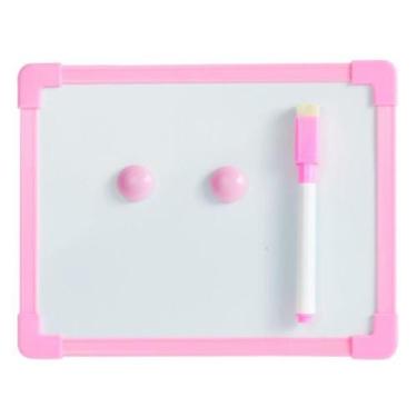 Imagem de Quadro Lousa Branca 20Cmx15Cm Com Caneta Apagador Rosa - Dm Toys