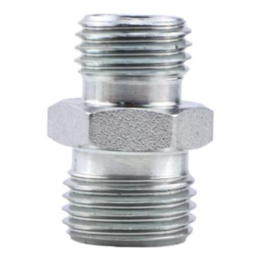 Imagem de HOLDWELL Adaptador rígido de aço reto L10 luz macho Din M16x1,5 para L08 luz macho M14x1,5 5000L-10-08 5000L1008 compatível com mini escavadeira