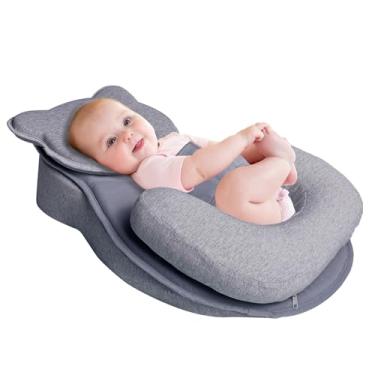 Imagem de BiniTPGo Travesseiro de espreguiçadeira para bebês, almofada de refluxo, amamentação com mamadeira, hora de barriga
