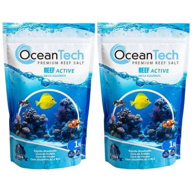 Imagem de Sal Ocean Tech Para Aquário Marinho 2Kg Reef Active Completo