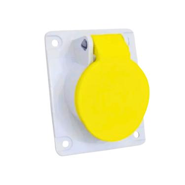 Imagem de Tomada Industrial Quasar Embutir C/Tampa 2P+T 20A 250V NBR14136 Cod. S8641AM – Steck