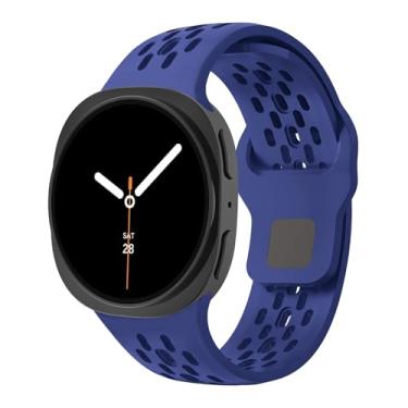 Imagem de Pulseira esportiva de silicone para Samsung Galaxy Watch 8 de 40 mm e 44 mm/Watch 8 Classic de 46 mm, pulseira de silicone respirável sem lacunas para Samsung Watch 8 40 44 e 46 mm