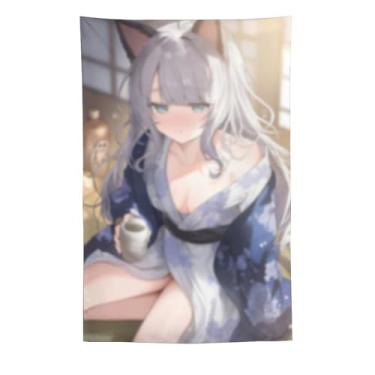 Imagem de LIEGBMEU Sexy Bikini Hot Anime Girl Tapeçaria 152.4 cm x 228.6 cm Interior Exterior Wall Quilt Art Decoração de Tapeçaria Caprichosa, AF161