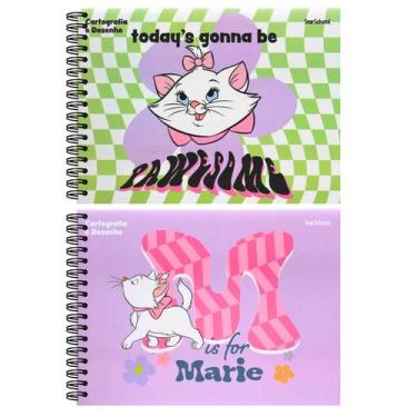 Imagem de Caderno Espiral Capa Dura Cartografia e Desenho - 80 Folhas - Marie - 