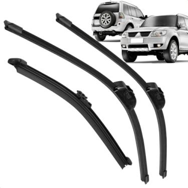 Imagem de Kit Completo 3 Palhetas Limpador Parabrisa Silicone Pajero Tr4 2010 a 2015