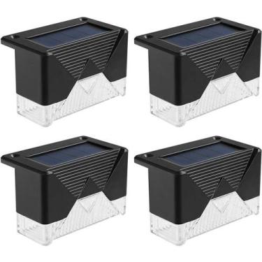 Imagem de Kit 4 Lâmpada Solar IP65 Led de Parede Lâmpada de Iluminação de Escada