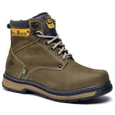 Imagem de Bota Adventure Masculina Couro Conforto Trilha Oliva 801 - BELL-BOOTS,