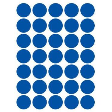 Imagem de Etiqueta Colacril bola 19mm azul 210 etiquetas