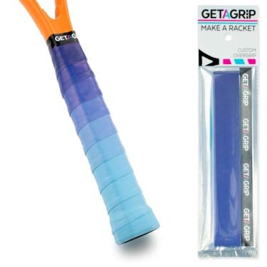 Imagem de Get A Grip - Fita de aderência personalizada para raquete de tênis - Antiderrapante/Secagem Rápida Overgrips de Tênis - Aderência de raquete de badminton pré-cortada com fita de acabamento (Ondulada
