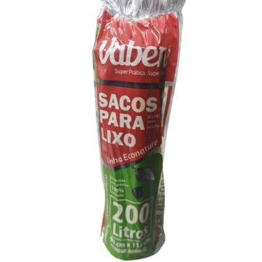 Imagem de SACO DE LIXO PRETO 200L EXTRA FORTE REFORÇADO COM 5 UNI 90x115CM - VAB