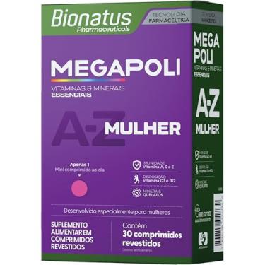 Imagem de Bionatus, MegaPoli Mulher, Suplemento alimentar, Vitaminas B1 0,4mg / B2 0,5mg / B5 2mg / B9 166mcg DFE / B12 1mcg, 30 cápsulas • 30 doses, Roxo