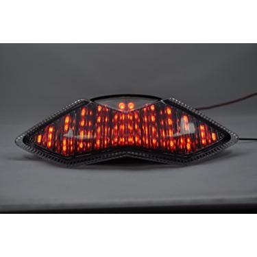 Imagem de TOPZONE LIGHTING Smoke Lens Luzes traseiras de LED para motocicleta, luz traseira de freio com indicadores de luz de seta integrados para Kawasaki 2011-2012 Z1000 NINJA 1001R