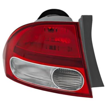 Imagem de Julypanda Luz traseira de para-choque traseiro compatível com Honda Civic 2009-2011 Lâmpada de freio de lente vermelha externa LH